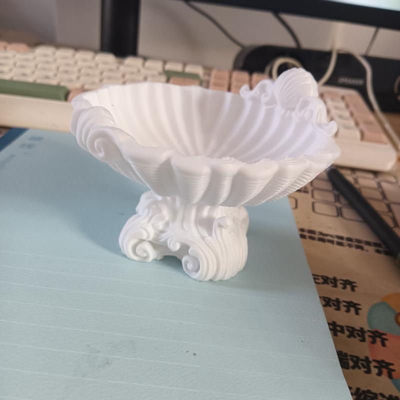 Exquisite 3D Printed Seashell Jewelry Tray, Elegant Desktop Organizer For Home, Vanity, Entryway Decoration, Minimalist Home Accessory