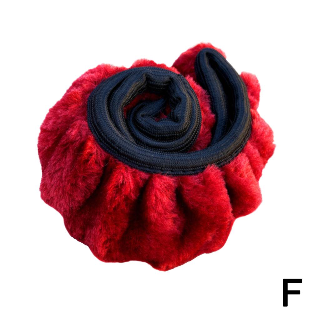 

38см Y2K Модный стиль Плюшевый теплый чехол на руль для салона автомобиля Зимний чехол на руль Эластичный Аксессуары Инструмент красный