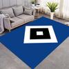 Hamburger SV Clubplatz Logo Einfacher Teppich, Rutschfeste Einfarbige Blaue Bodenmatte für Wohnzimmer Schlafzimmer Deutscher Fußballfan Dekoration