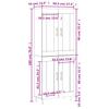 Highboard Grey Sonoma 69.5 x 34 x 180 cm Particleboard