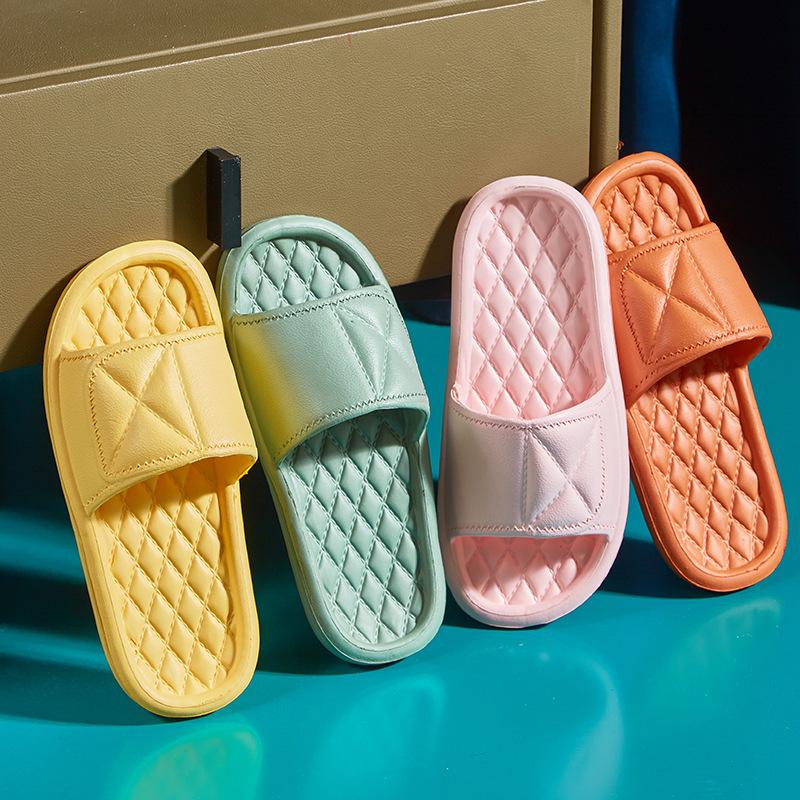 Candy color slippers outer wear women's indoor home couple non-slip men's sandals new
