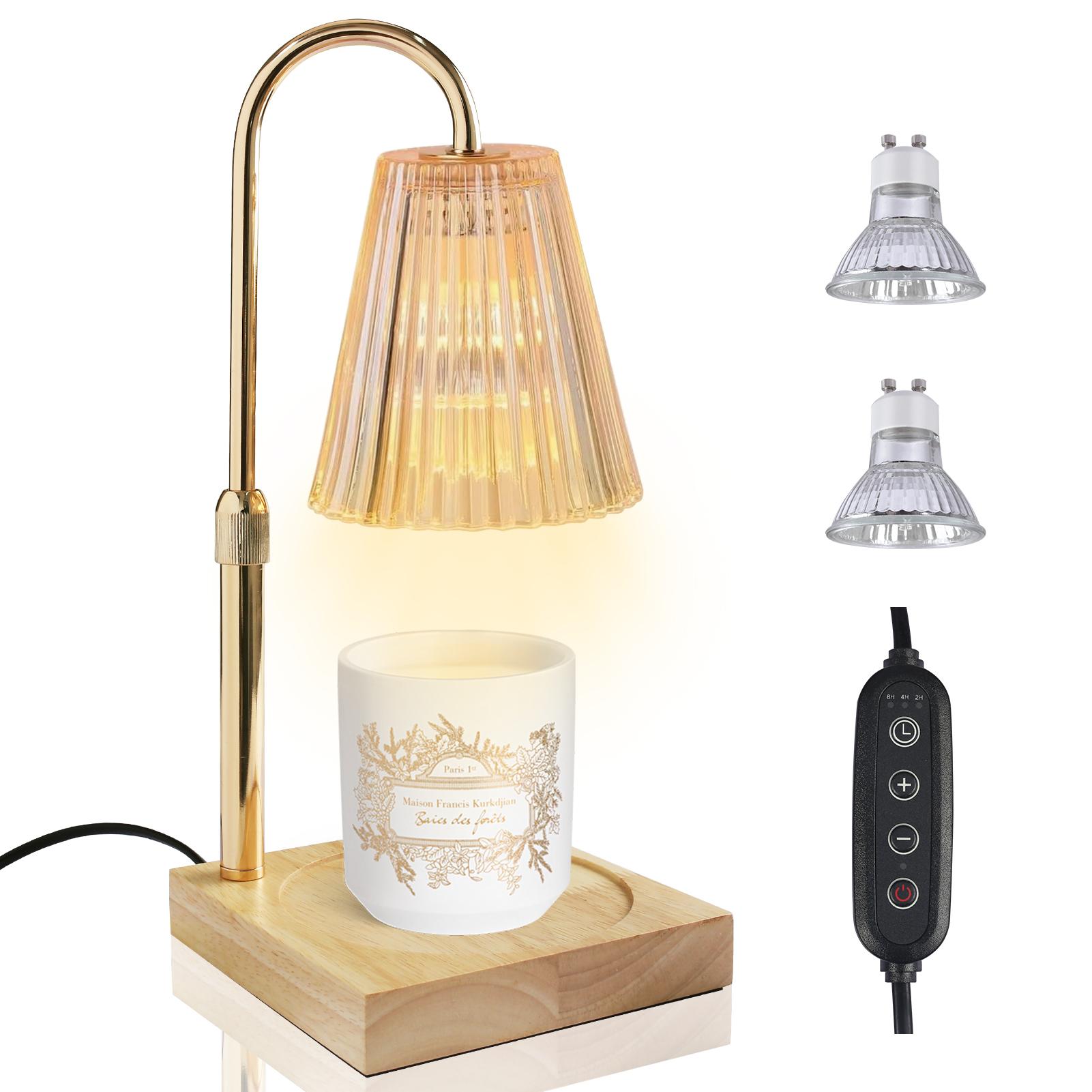 

Candle Warmer Lamp with Timer Dimmer Adjustable Height Aromatherapy Candle Lamp Electric Wax Warmer for Scented Jar Candles AU Plug золотой
