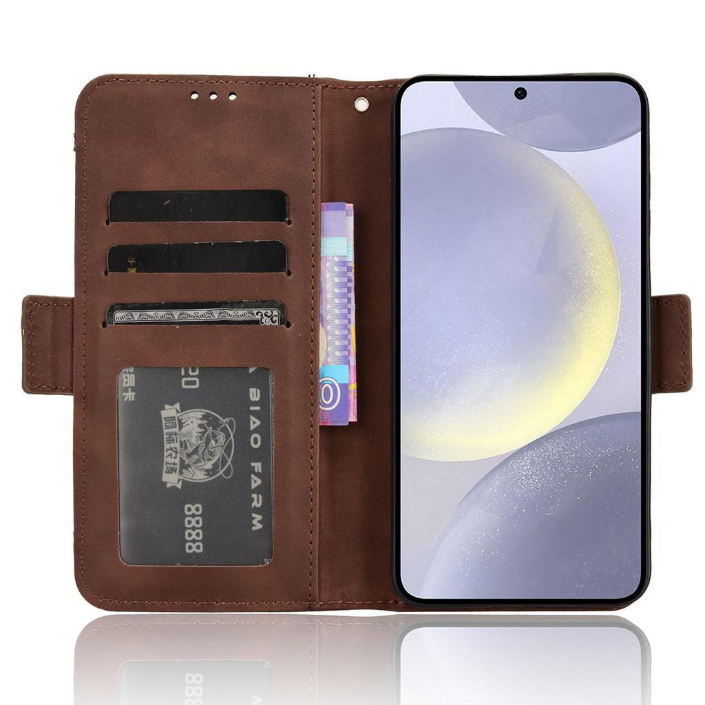 For Samsung Galaxy S24+ Multiple Card Slots Leather Case with Wallet Stand