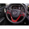 Car Steering Wheel Moulding Trim Decor Frame for Jeep Grand Cherokee 2014+ Red