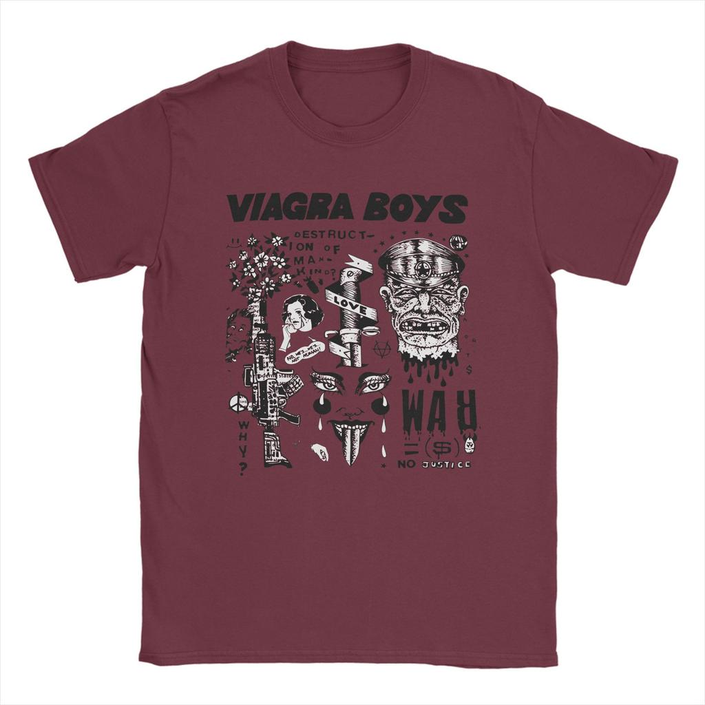 Viagra Boys T Shirt Summer Vintage T-Shirts 100 Cotton Popular Tshirt For Men Short Sleeve Casual Tees