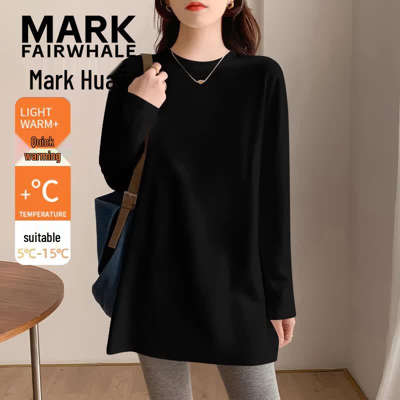 MARK FAIRWHALE Women s Fleece Lined Long Sleeve T-Shirt XL