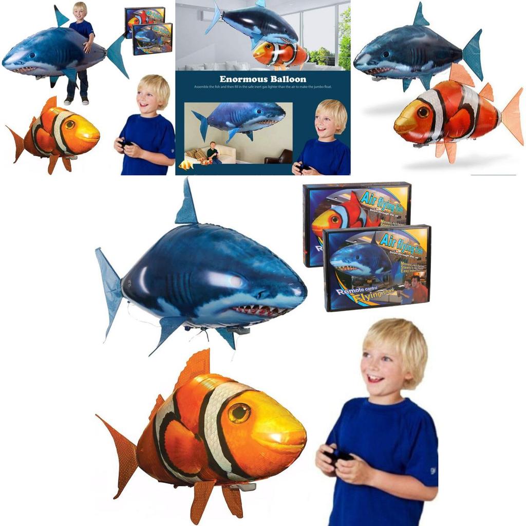 Remote Control Flying Shark Clownfish Balloon Helicopter For Kids Stunning Gift Idea