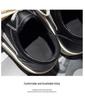Men's Autumn Black & White Height-Boosting Skate Shoes - Trendy, Casual, and Versatile Low-tops