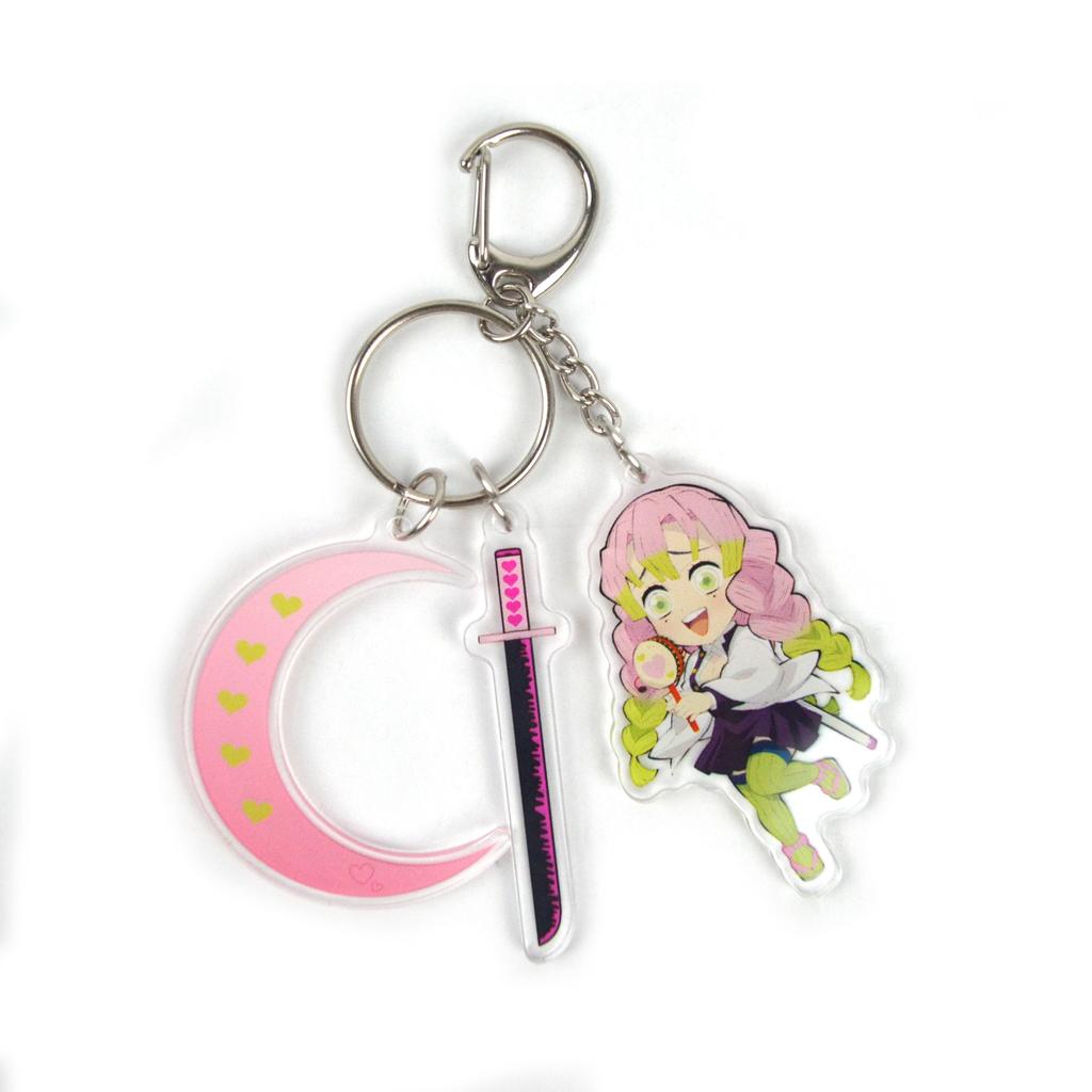 Demon Slayer Kamado Tanjirou Kamado Nezuko Agatsuma Zenitsu Anime Figure Key Ring Acrylic Key Chain Pendant Perfect Gift