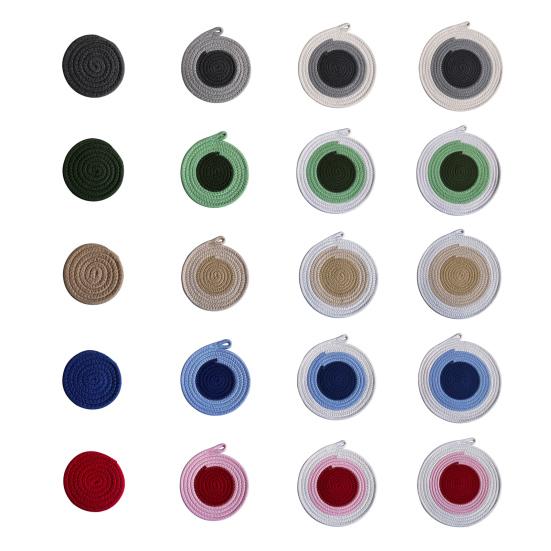 Cotton Rope Coaster, Color Block Heat Insulation Mat for Table, Thickened Potholder for Hot Dishes, Farmhouse Cup Mat