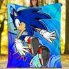 1pc Sonic4 Theme Soft Flannel Throw Blanket - Digital Print, Polyester, Cozy for All Seasons, Perfect for Outdoor, and Travel