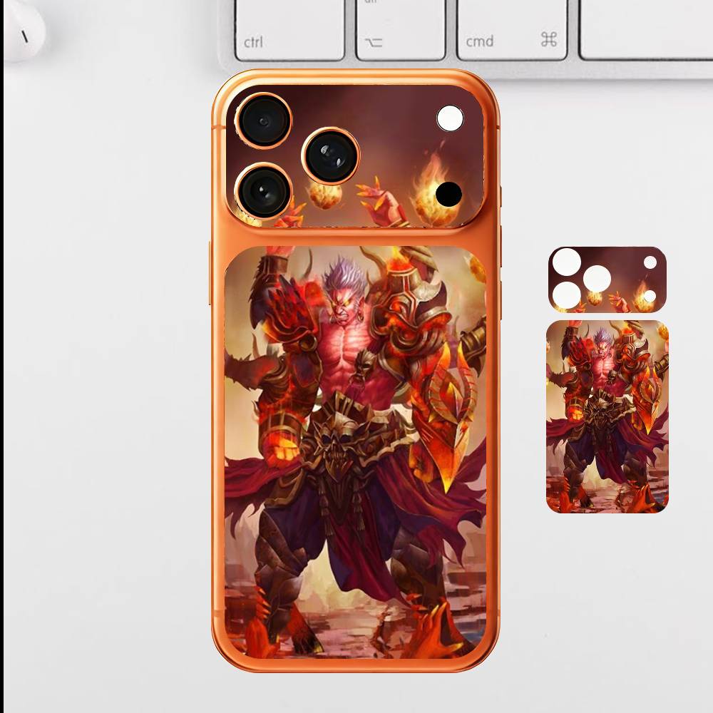 

Game Figure Asuras Plain Decal Skin for iPhone17 Pro Max Back Film Cover Wrap Anti-scratch Durable Sticker iPhone17promax