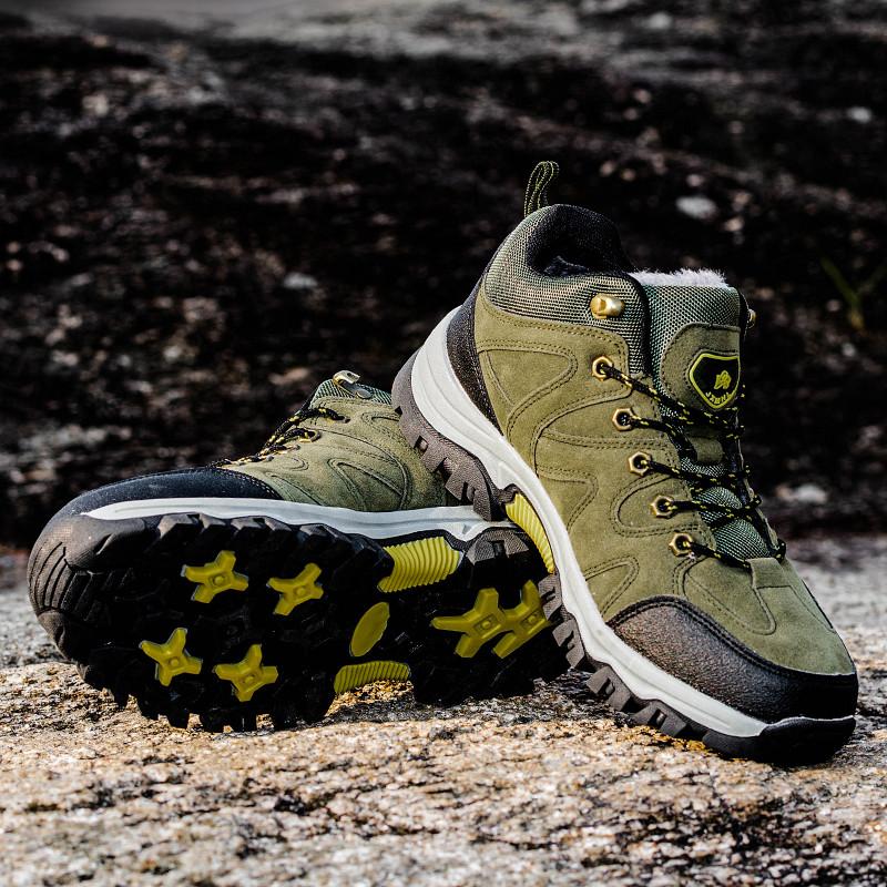 Herbst und Winter Große Größe Sport Männlich Outdoor Freizeit Wanderschuhe Mode Plus Samt Baumwolle Schuhe