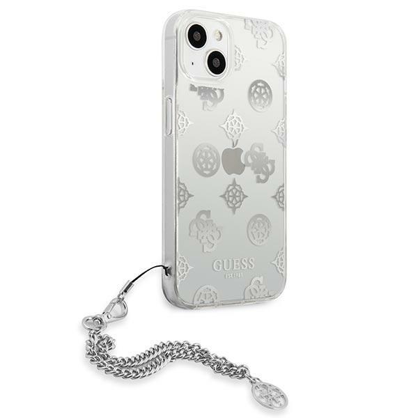 Guess Guhcp13Skspesi Iphone 13 Mini 5,4 Srebrny/Silver Hardcase Peony Chain Collection