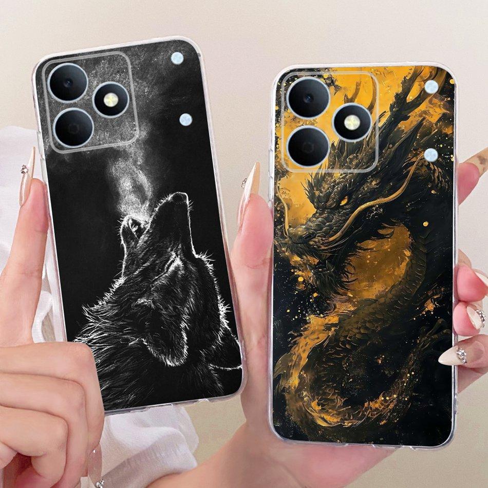 For Realme Note 80 2026 Cool Dragon Tiger Pattern Phone Case For Realme Note80 RMX5388 Soft Silicone TPU Cases Bumpers