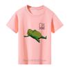 Teenager Frog Graphic Print T-shirts for Boys Girls Summer Kids Casual Fashion Short Sleeve Tops Children Colorful O-Neck Tees