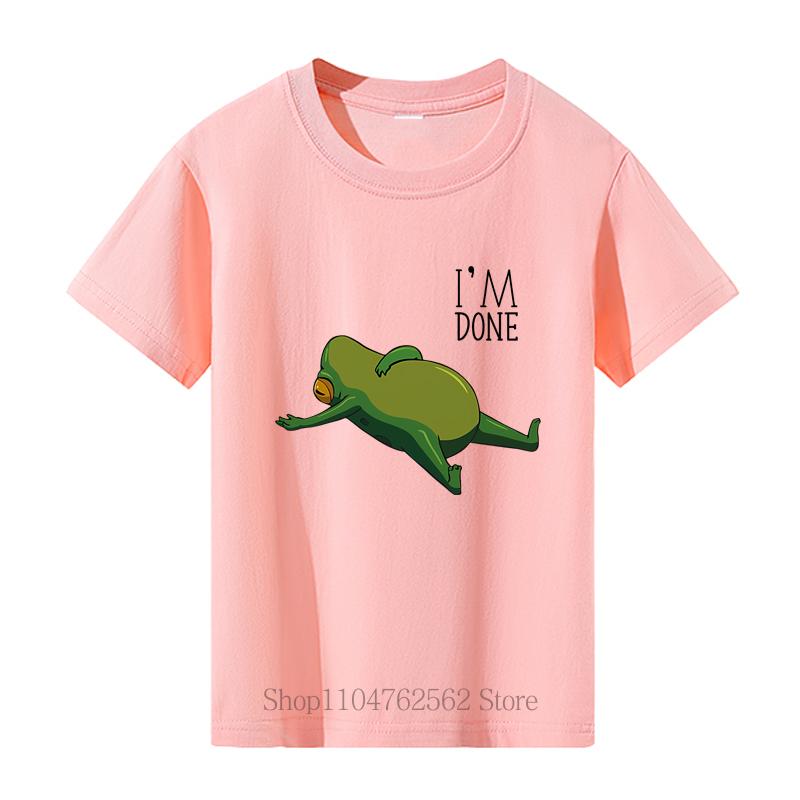 Teenager Frog Graphic Print T-shirts for Boys Girls Summer Kids Casual Fashion Short Sleeve Tops Children Colorful O-Neck Tees