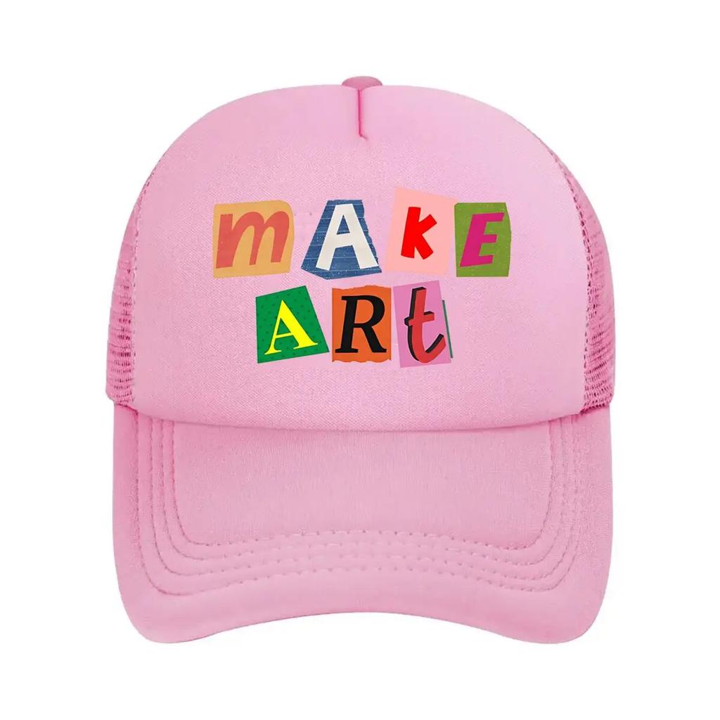 Make Art Collage Sticker Mesh Baseball Cap