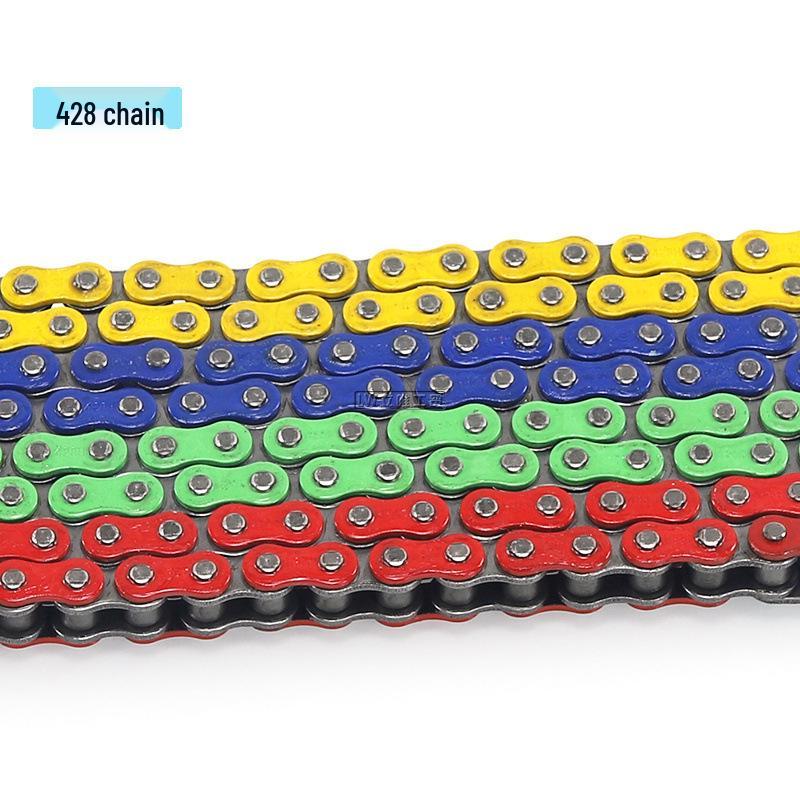 Colored 428 Chain for Go-Karts, ATVs, Dune Buggies, and Off-road Motorcycles
