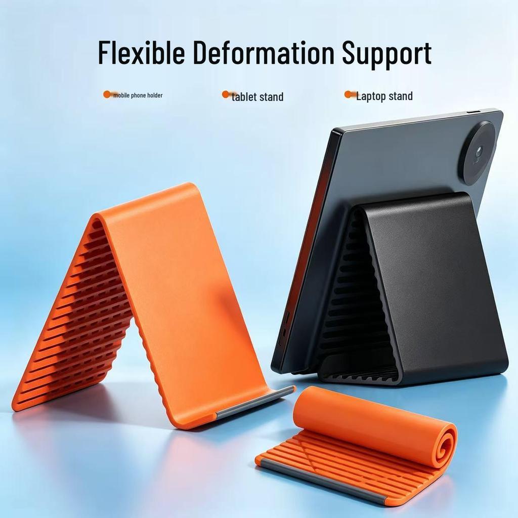 Flexibler Silikon-Ständer für Handy & Tablet - Faltbarer Desktop-Halter