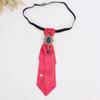 Retro College-Style Gemstone Streamer with Metal Chain - Unisex, No-Tie Design (TS365)