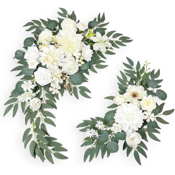 Pack of 2 Wedding Arch Flowers,Wisteria Hanging Flowers,Faux Flowers,Flower Garland Be Suited to Wedding Arch,Aisle Decorations for Wedding