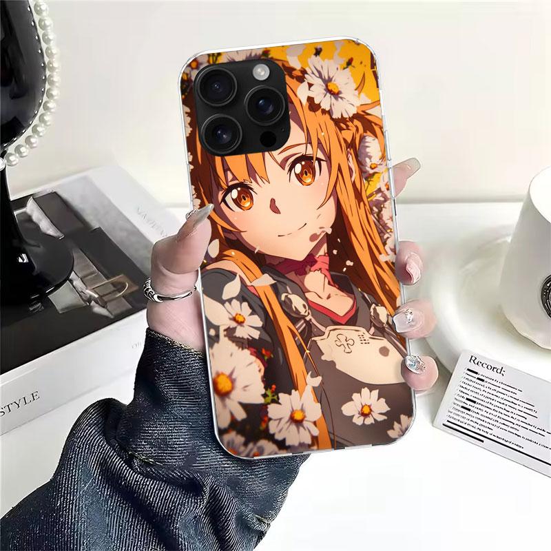 Anime Sword Art Online SAO Soft Phone Case For IPhone 11 17 Air 16E 16 Pro Max 15 + 14 Plus 13 Mini 12 Apple 7 SE 8 Fundas Coque