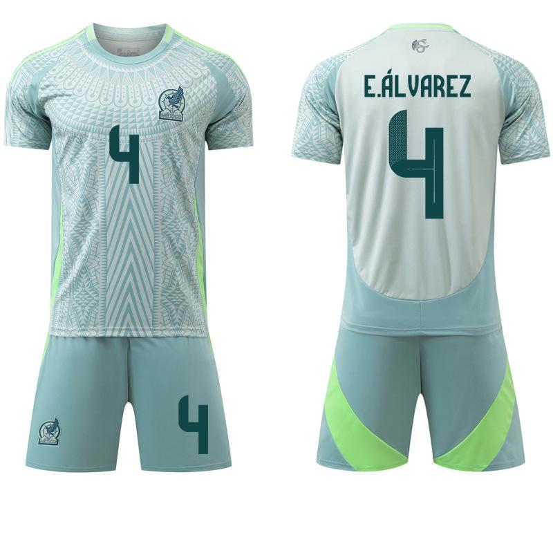 Mexico Away Green Football Jersey Sports Suit America S Cup Jersey Big Kid 16