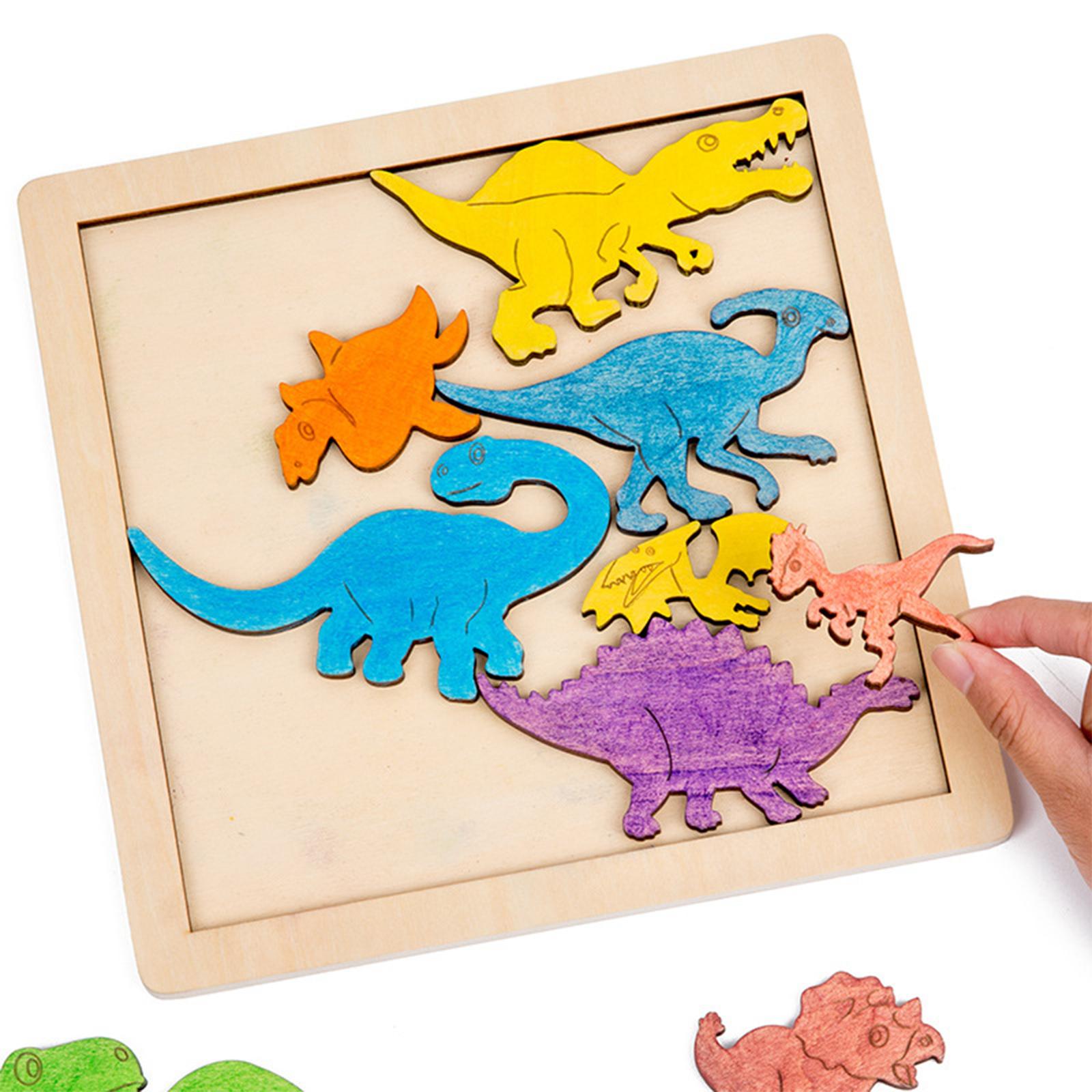 

Cartoon Wooden Jigsaw Puzzle Montessori Materials Birthday Gifts Creative