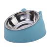 Eco-Friendly 1PcStainless Steel Cat Bowl, 15° Inclined Pet Food Dish with Non-Slip Base, Anti-Choke Feeder for Cats/Kittens/Dogs