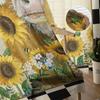 American Country Style Sunflower Cow Sheer Curtains for Living Room Modern Voile Curtain Bedroom Tulle Curtains Window Drapes