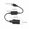 1Pcs 5V 2A USB DC To 12V 60W Car Cigarette-Lighter Socket Female Power Converter Adapter Cable For Electronics Auto Accessories