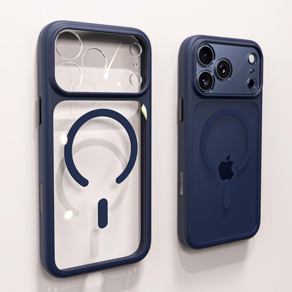 Magnetic Wireless Charging Case For iPhone 17 16 Pro Max For Magsafe Clear Acrylic Back Soft Bumper Cases for iphone 17 16 Pro