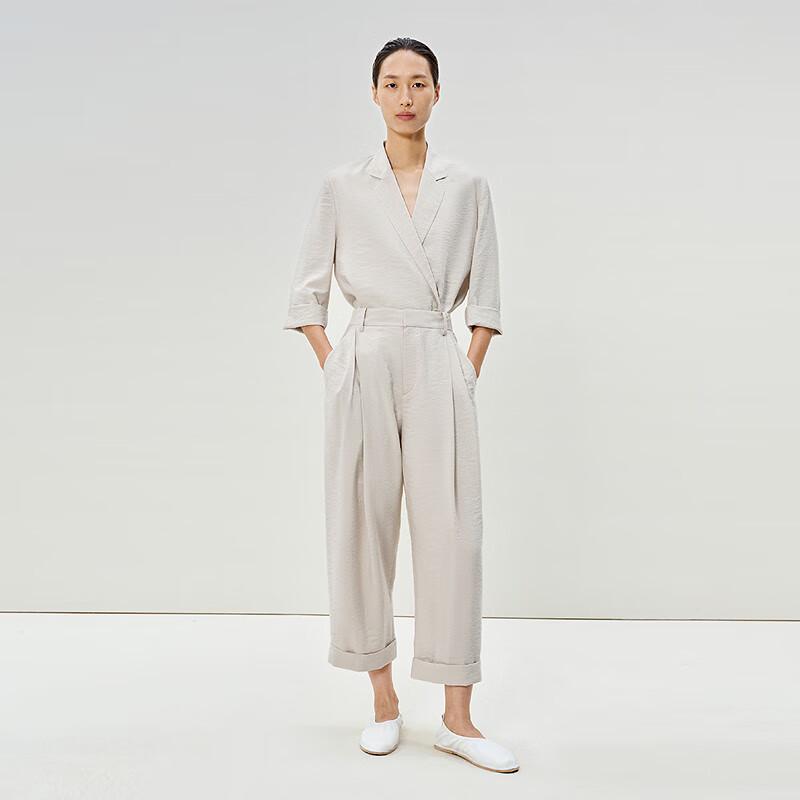 

LESS 2025 Spring Straight-Leg Cropped Trousers M