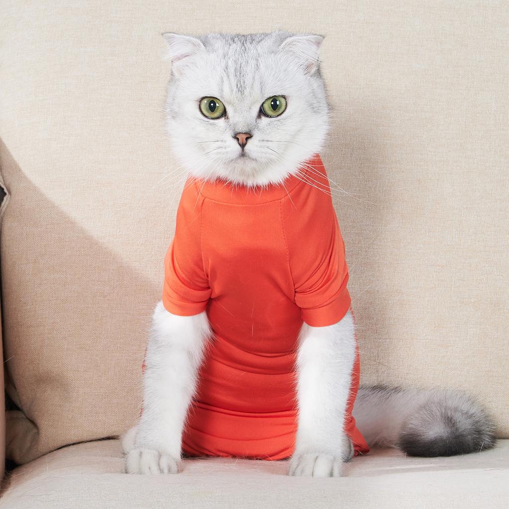 Pet Recovery Suit Four Legs Abdominal Wound Jacket for Cats