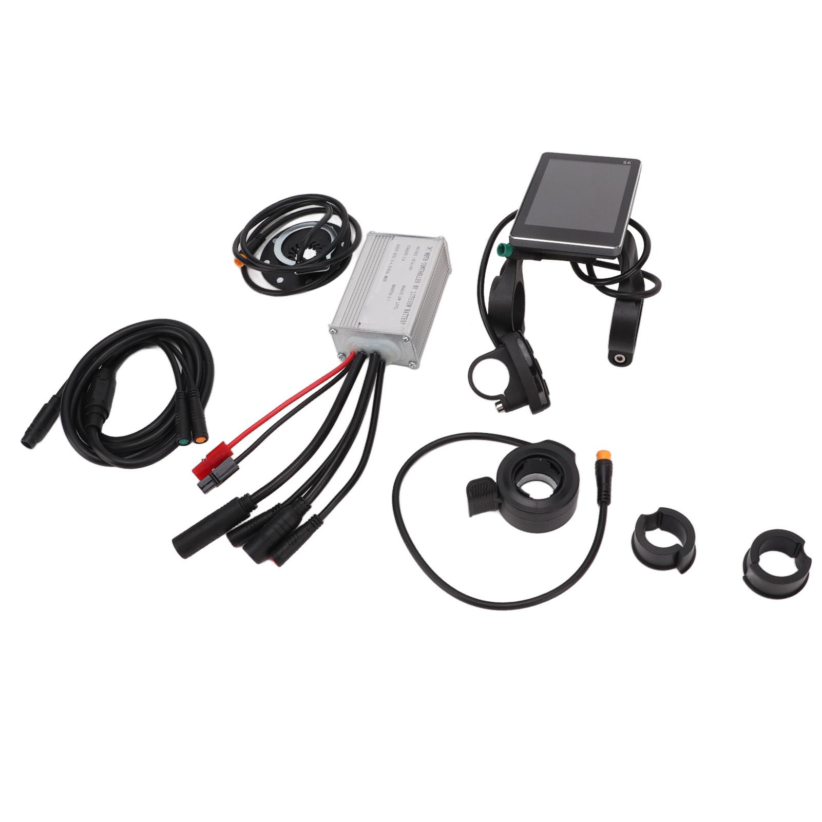

Bicycle Lithium Battery Modified Controller Set Full Waterproof Kit with 15A Controller and S6 LCD Display for 250W 350W Motors