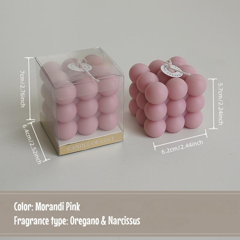 New Arrival Decorative Luxury Bubble Scented Candles with Clear Gift Box Handmade Long-lasting Holiday Easter Aesthetic