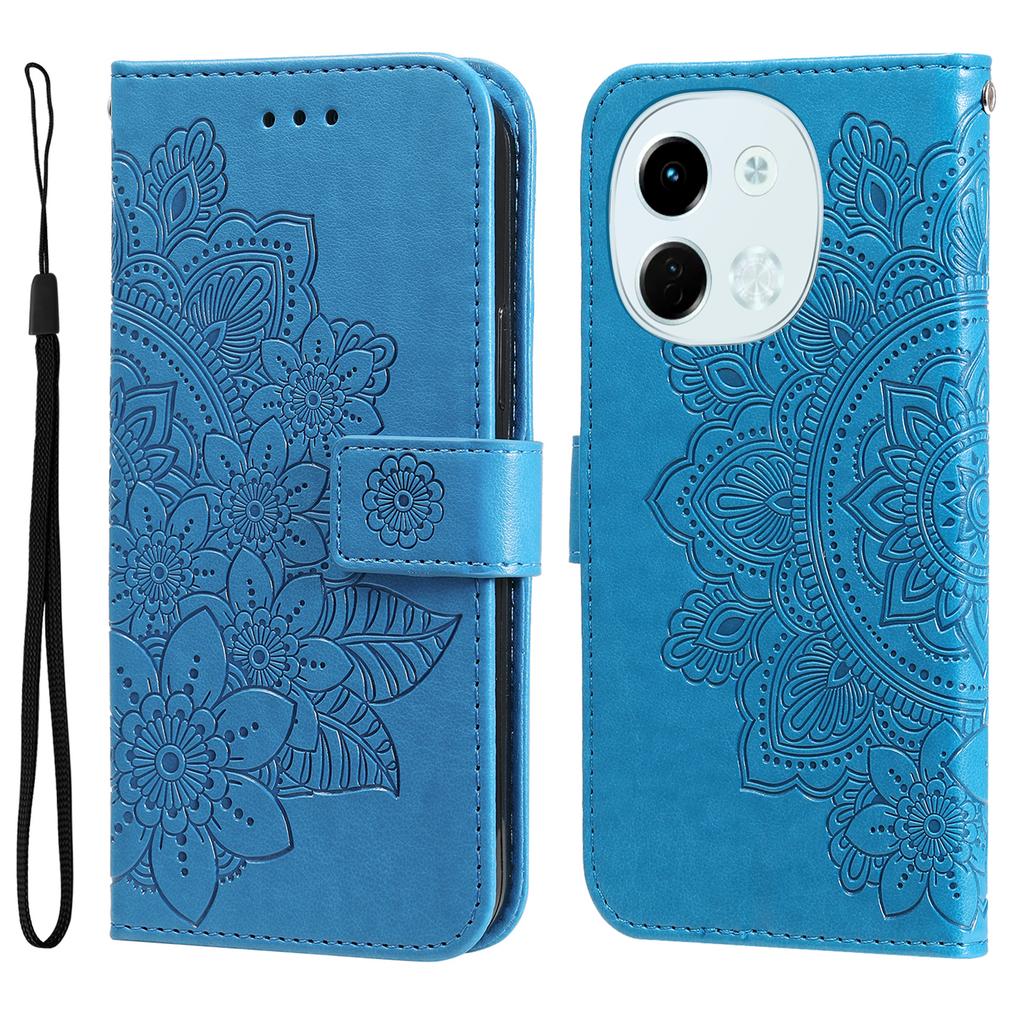 Para Capa TECNO Spark 30 5G/Pova 6 Neo 5G com Padrão Floral PU Couro Carteira Suporte Capa de Celular