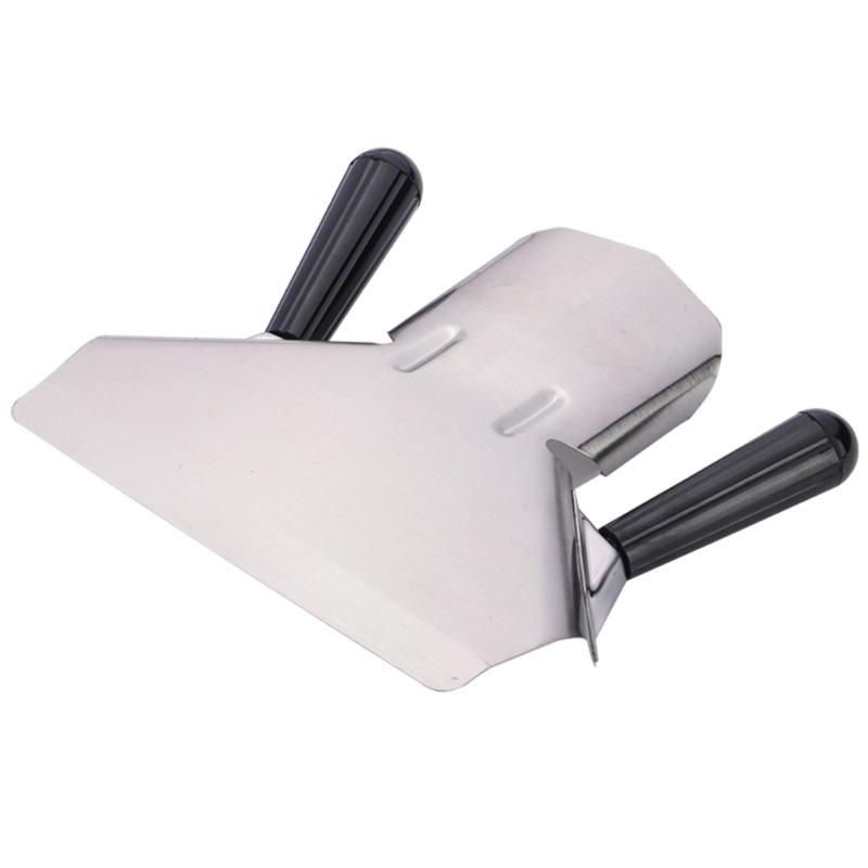 Pommes Schaufel aus Edelstahl mit rutschfesten Griffen Mehrzweck Pommes Schaufel Bagger Pommes Snack