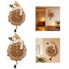 Cat Wall Clock Swinging Tail Pendulum Home Quiet Movement Hotel Analog