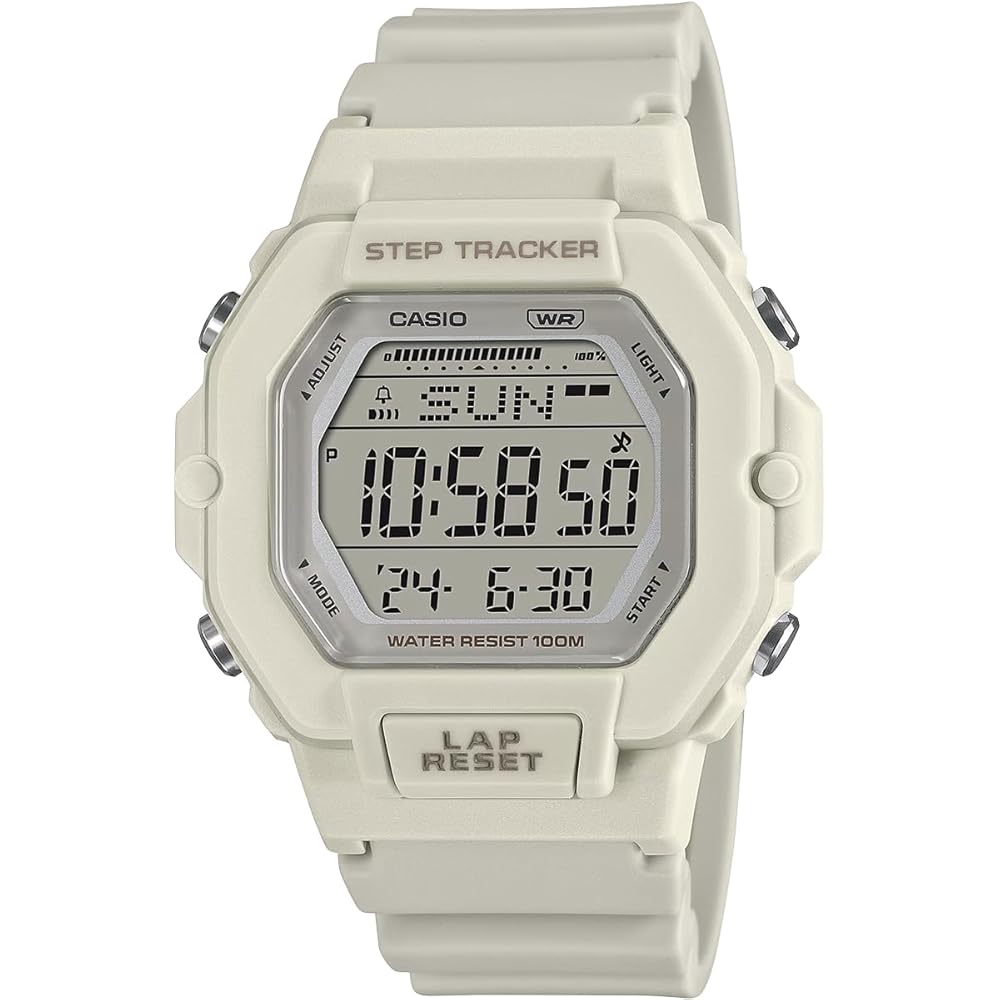 Casio LWS-2200H-8AV Digital Step Tracker Watch Women's Matte Ivory Overseas Model