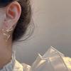 New Light Luxury Style Crystal Flower Earrings Women'S Earrings Fashion Exquisite Wedding Jewelry