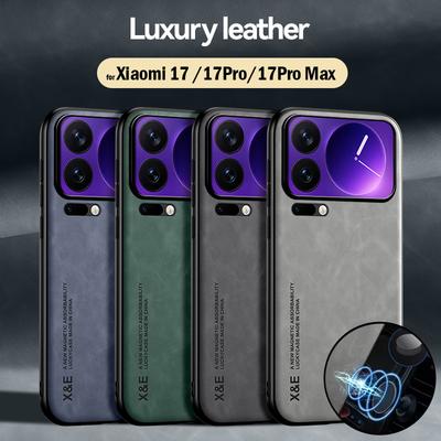 Modische Leder-Funda für Xiaomi Mi 17 Pro Max 17Pro Hülle Ultradünn Auto Magnetischer Schutz Handyhülle Capa