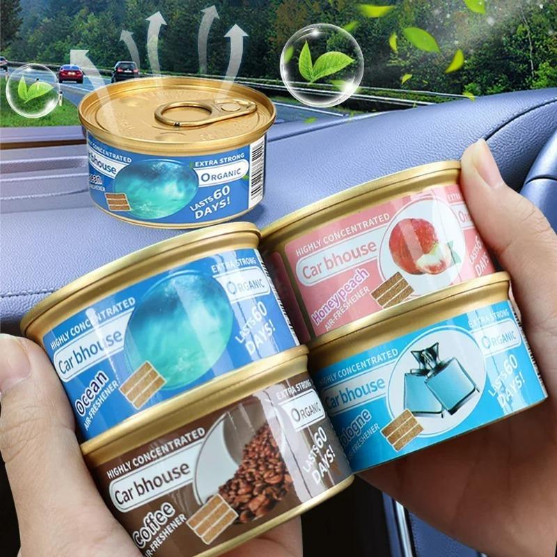 Car Aromatherapy Ornament Wooden Blocks Canned Aluminum Can Wood Aroma Car Organic Air Freshener Car Home Deodorant Supplies
