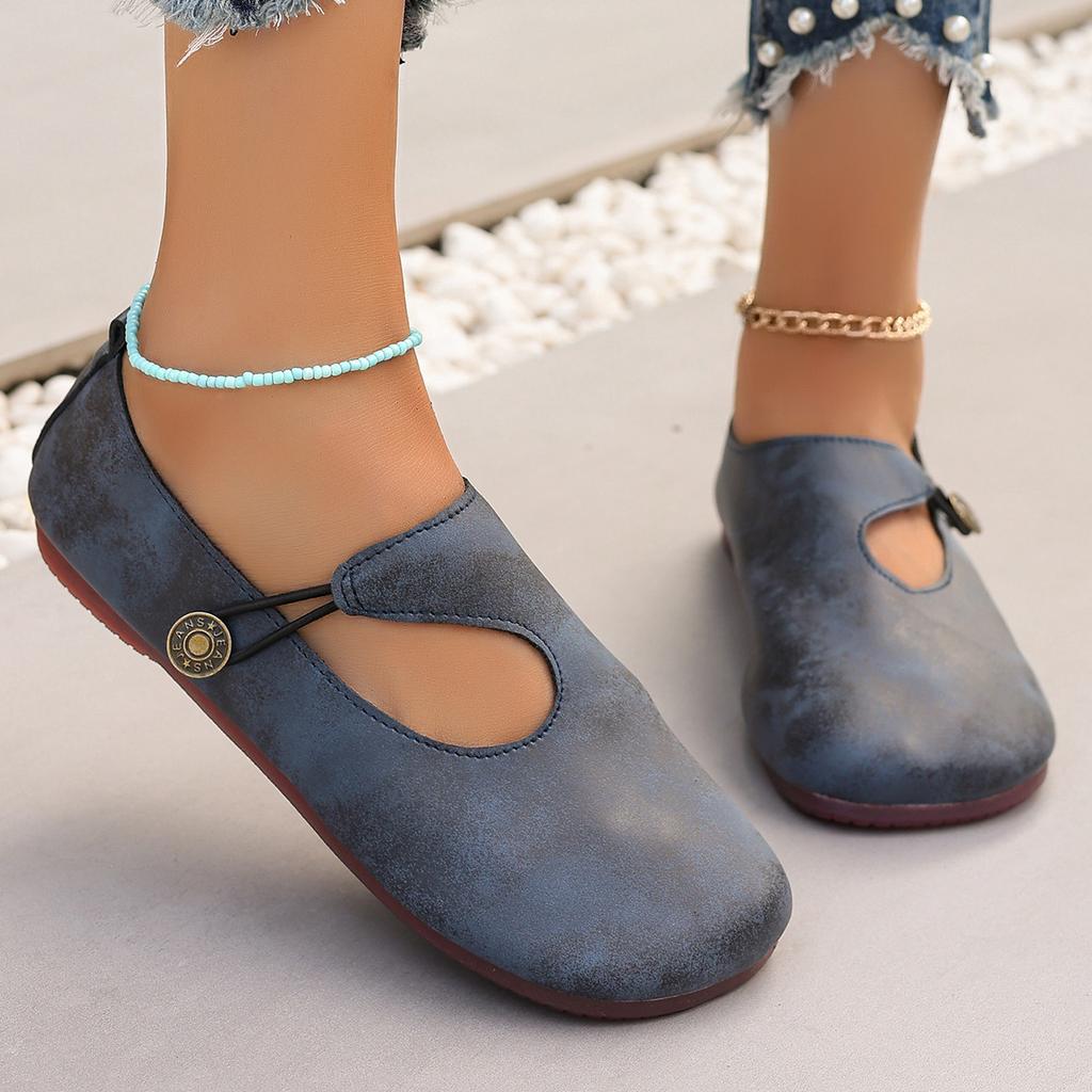 Retro literary fan round head flat bottom Japanese ballet shoes Mori women's shoes foreign trade explosion flat shoes