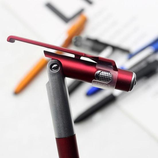 4 In 1 Multifunctional Foldable LED Light Mobile Phone Rack Touch Ballpoint Pen