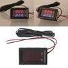 400B Voltmeter & Thermometer Display Panel 12v 24v Battery Temperature Meter Tester Gauge for Car