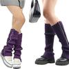 Damen Mädchen Harajuku Beinstulpen Süße Lolitas Gerippte Strick Stiefelsocken 90er Jahre Einfarbige Gestreifte Gothic Häkel Beinstulpen