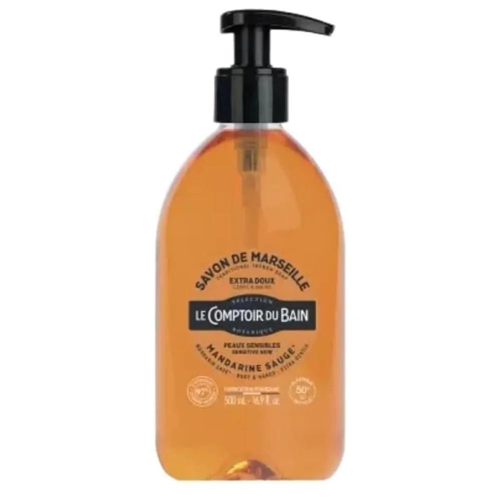 Le Comptoir du Bain Марсельское мыло 500 мл 1 упаковка Мандарин и Шалфей