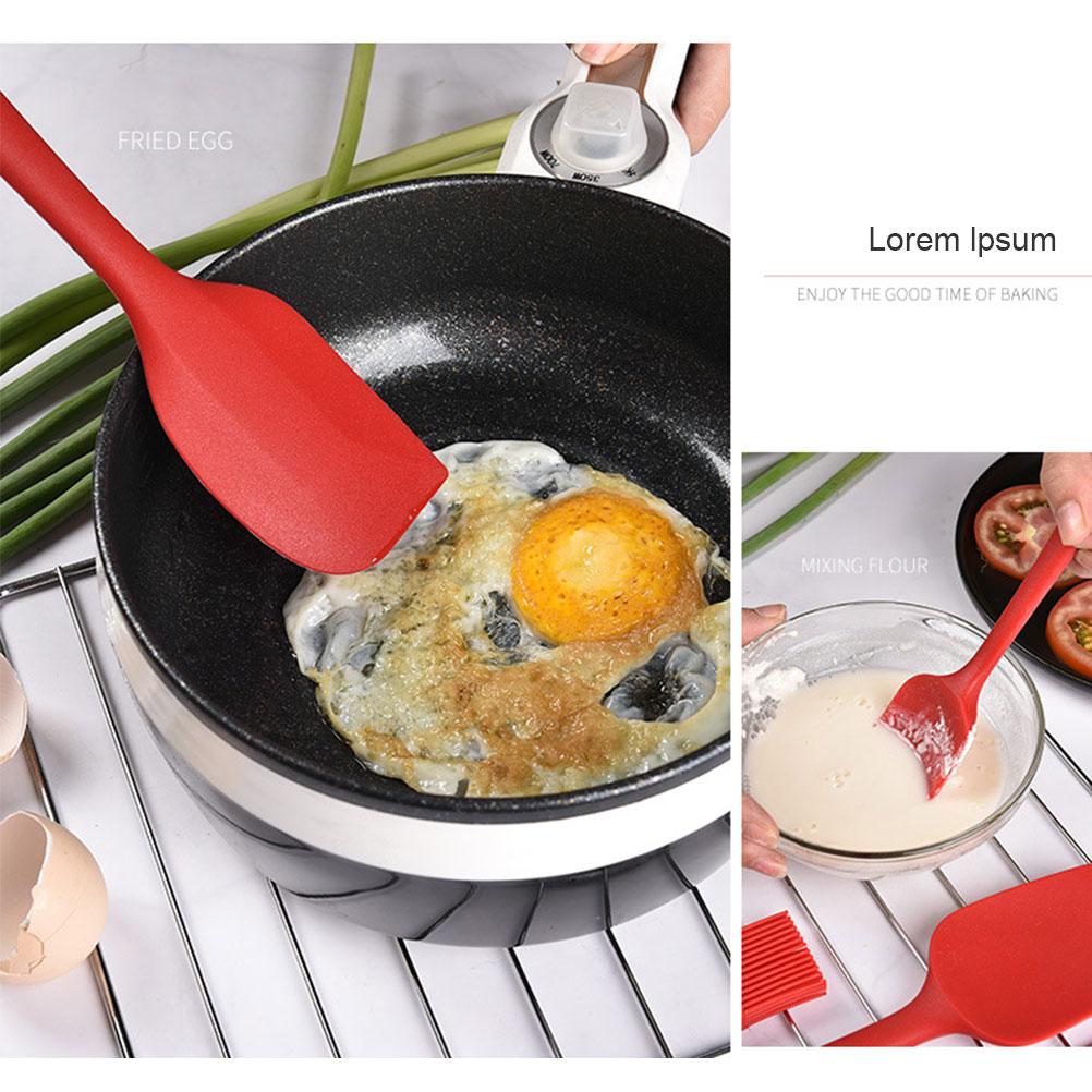 3 Pcs Food Grade Silicone Spatulas Set Heat Resistant Non Stick Spatula Kitchen Utensils for Cooking Baking